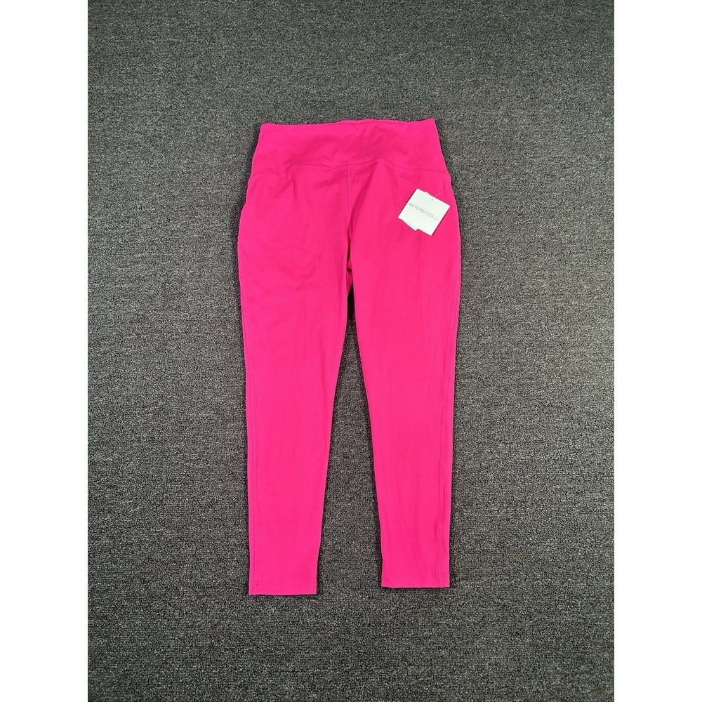 New Beyond Yoga Power‎ Beyond Strive High Waist Midi Leggings Pink Size XL